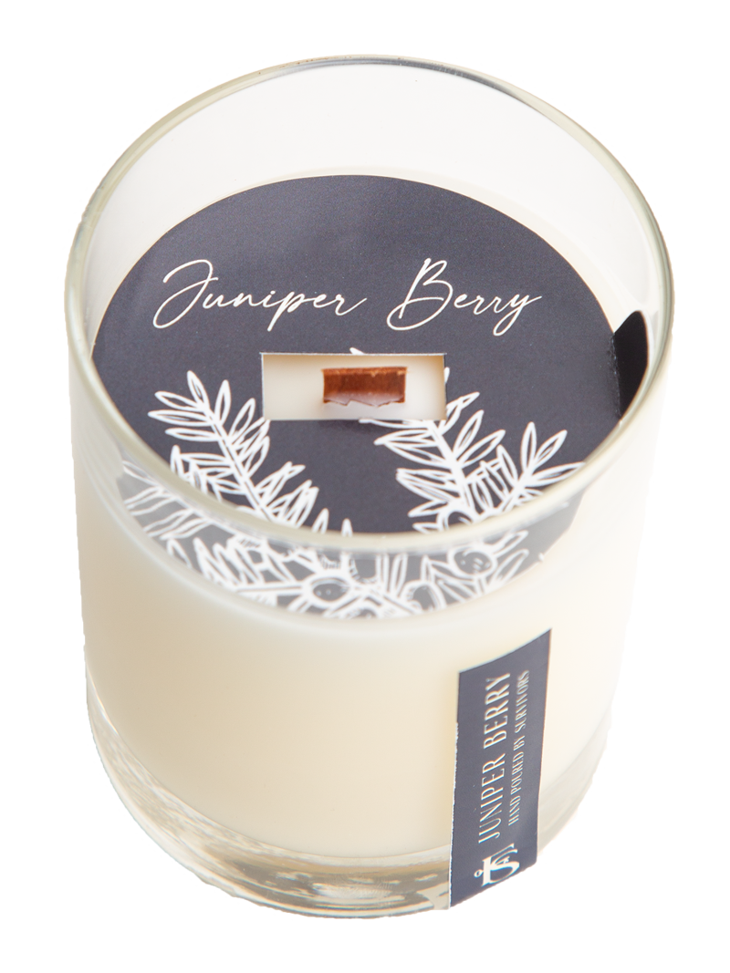 Juniper Berry 7.5 oz Wooden Wick Candle