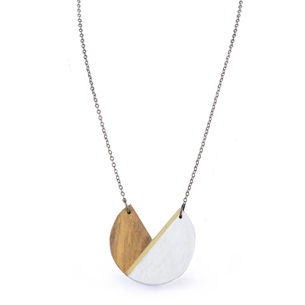 Wooden Painted Sector Necklace