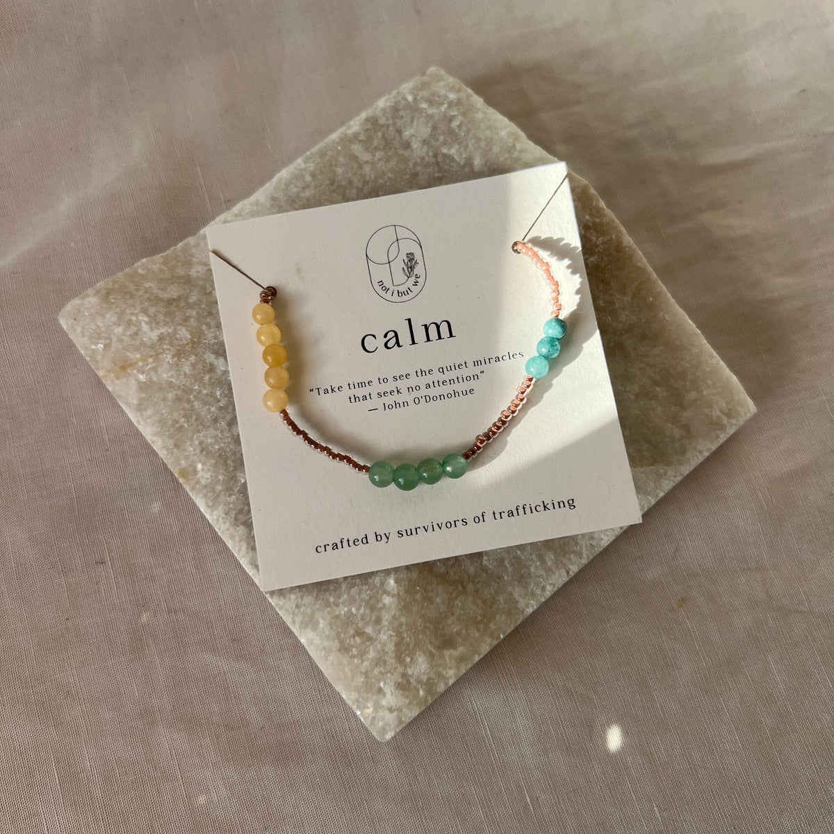 Calm | Mindfulness Bracelet | Gemstone Intention Bracelet