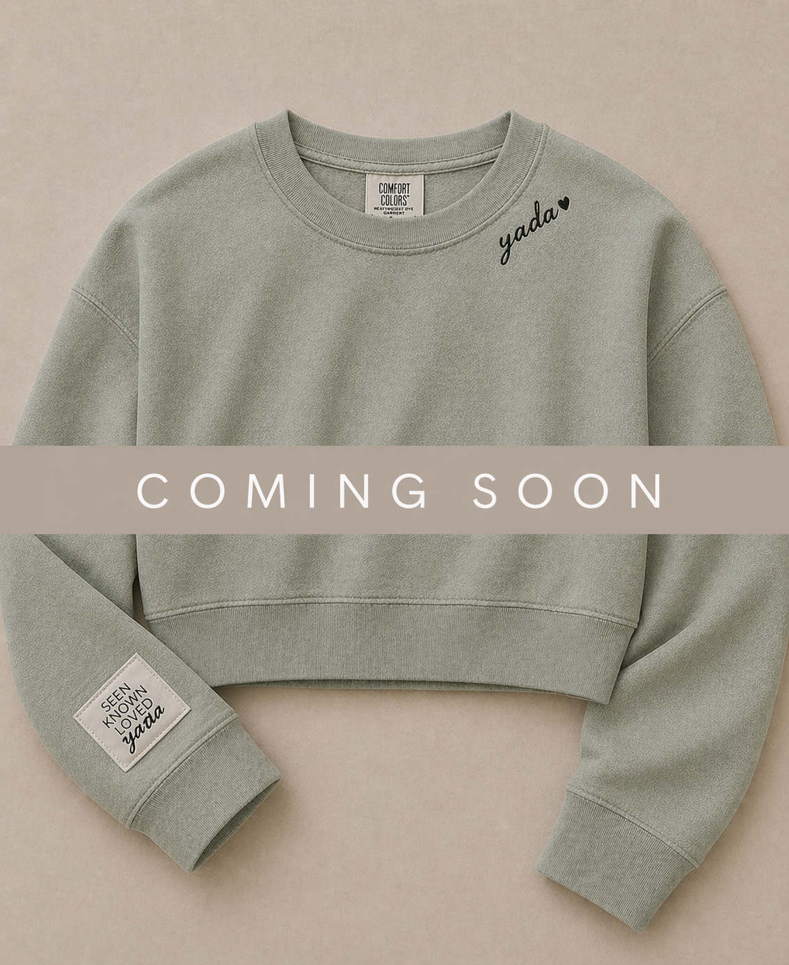 Yada Embroidered Crop Crewneck