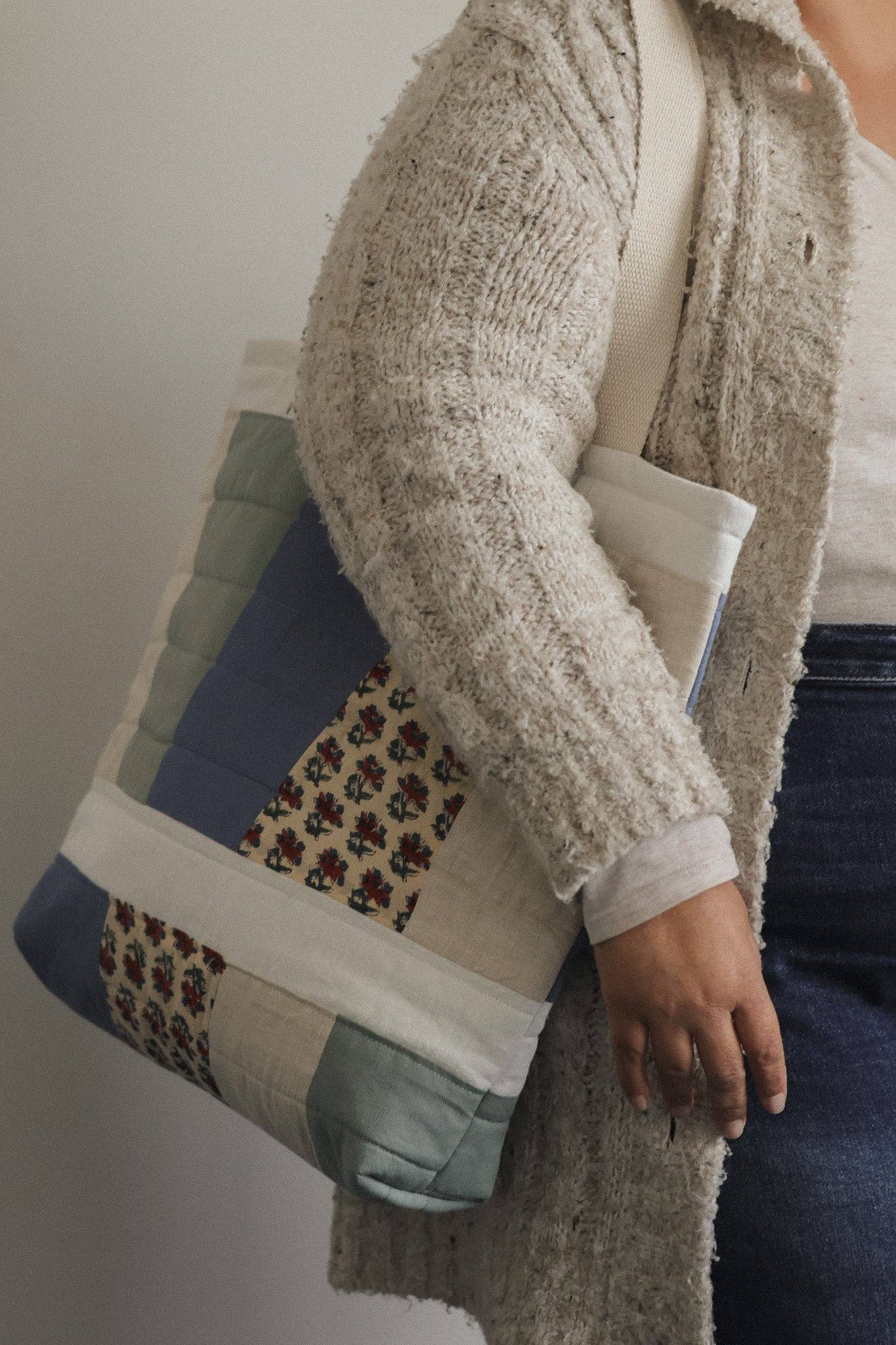 Upcycled Quilted Patchwork Tote Bags