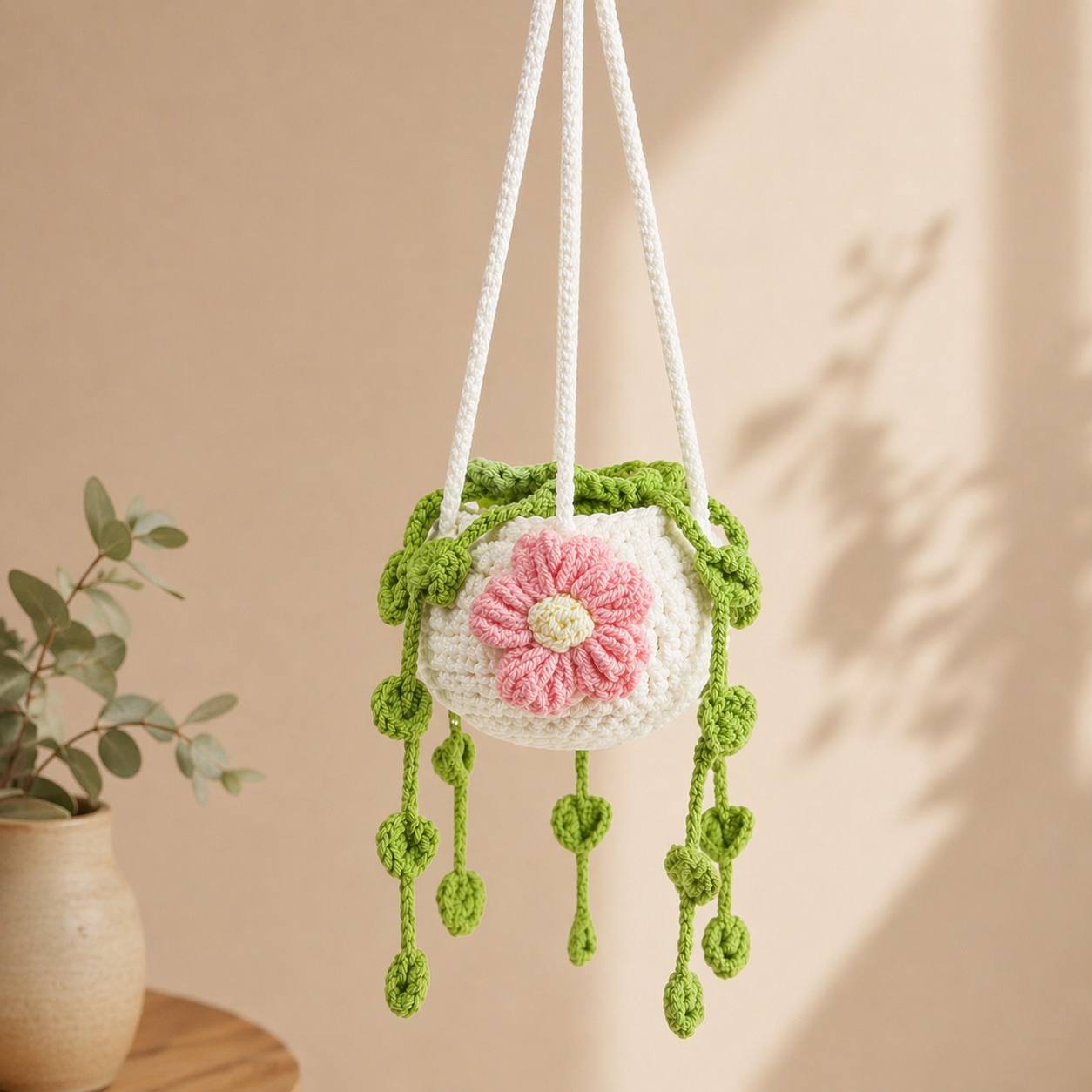 Crocheted Hanging Plant