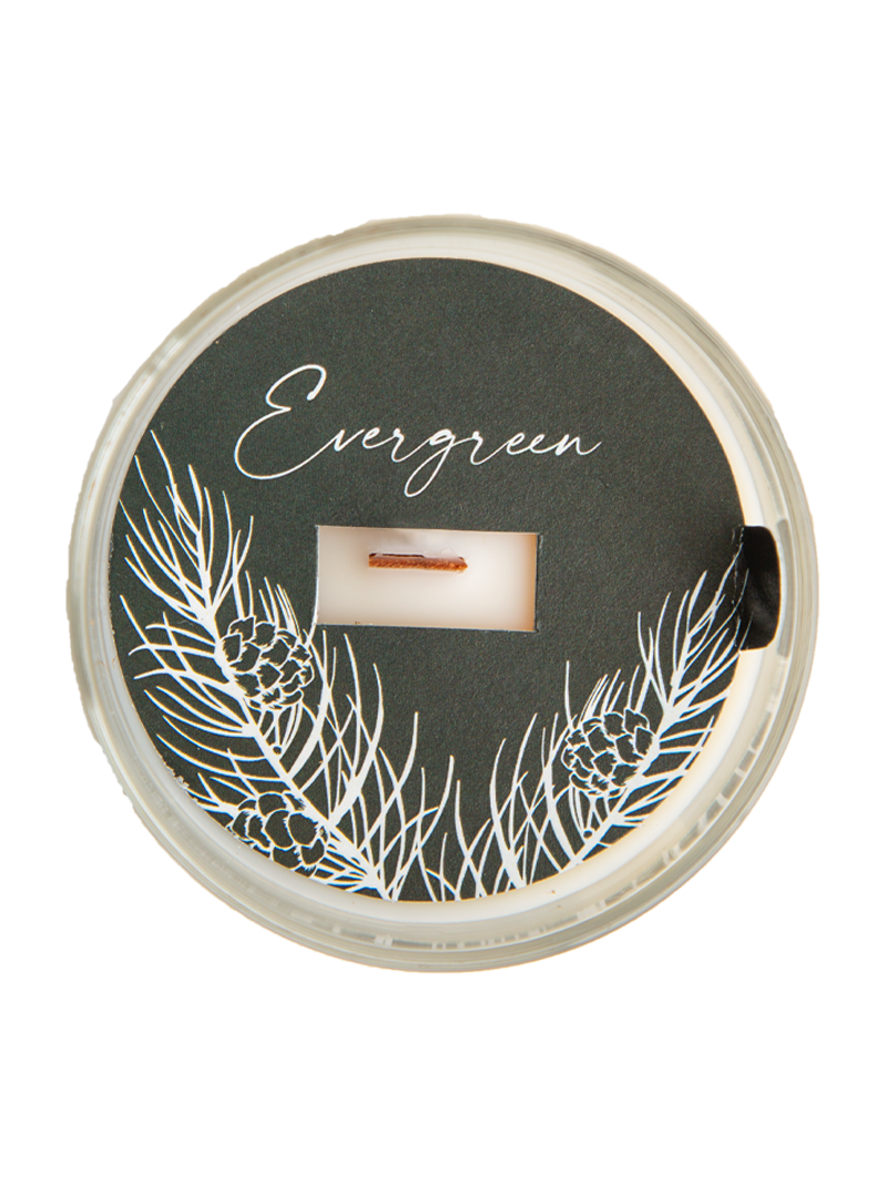 Evergreen 7.5 oz Wooden Wick Candle