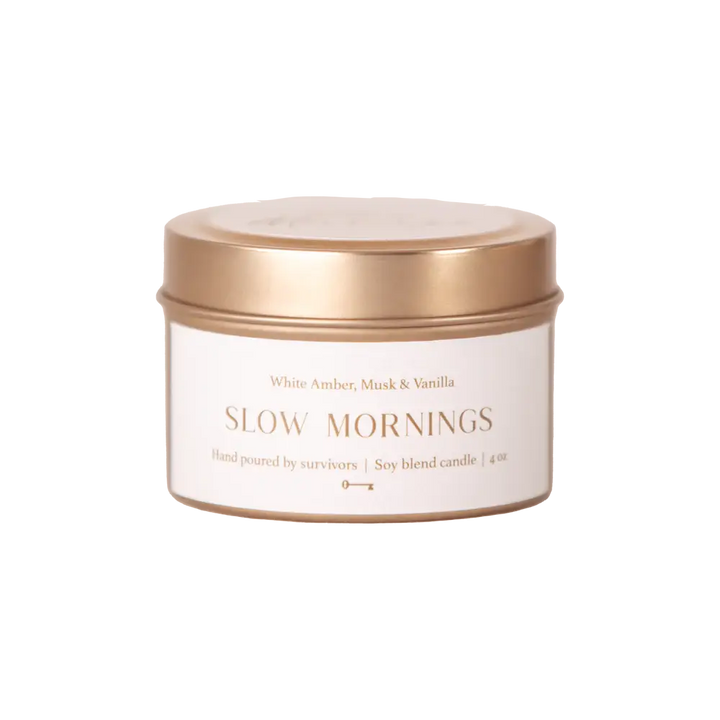 Slow Mornings Travel Tin Candle