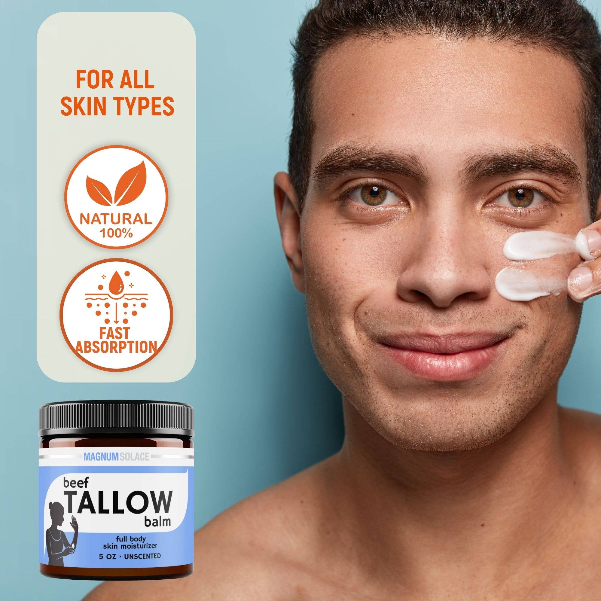 Beef Tallow Balm- Deep Moisture, No Scent, All Natural