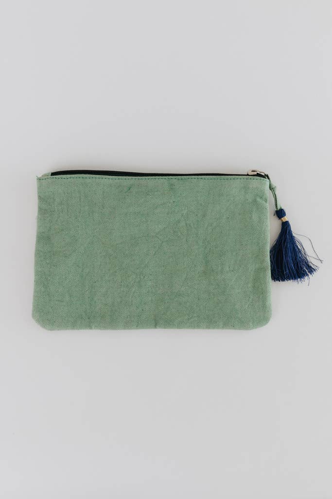 New Beginnings Beaded Pouch - Sage