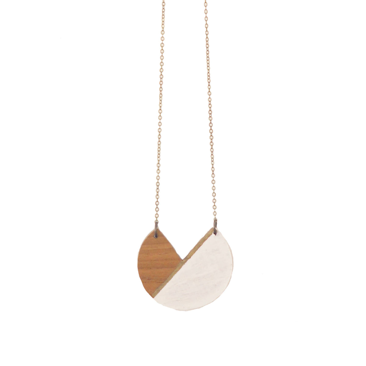Wooden Painted Sector Necklace