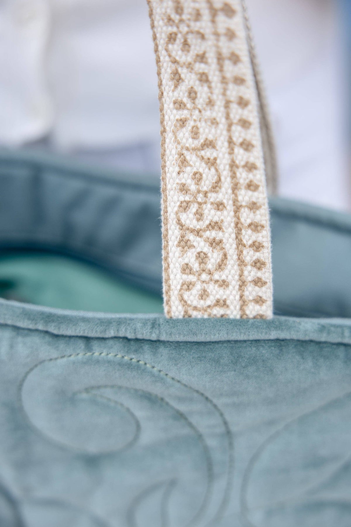 Sea Mist Velvet Tote