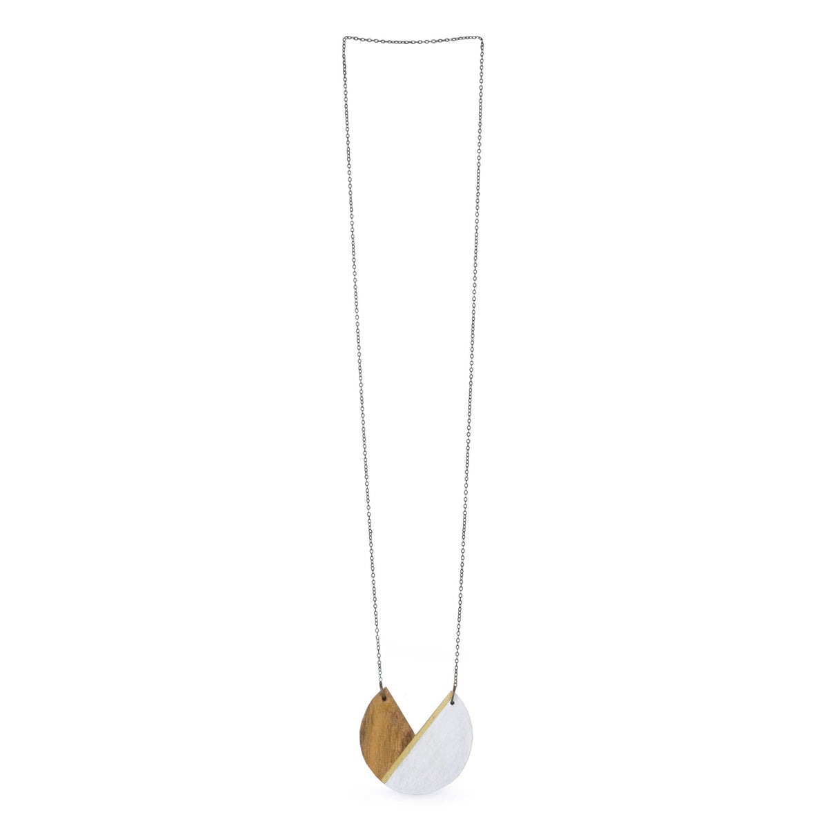 Wooden Painted Sector Necklace