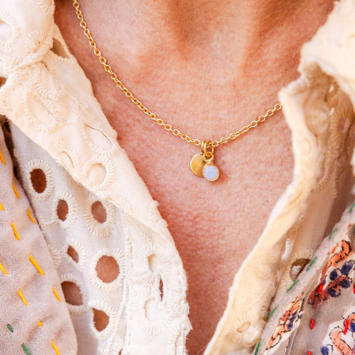 Opal Glow Pendant Necklace