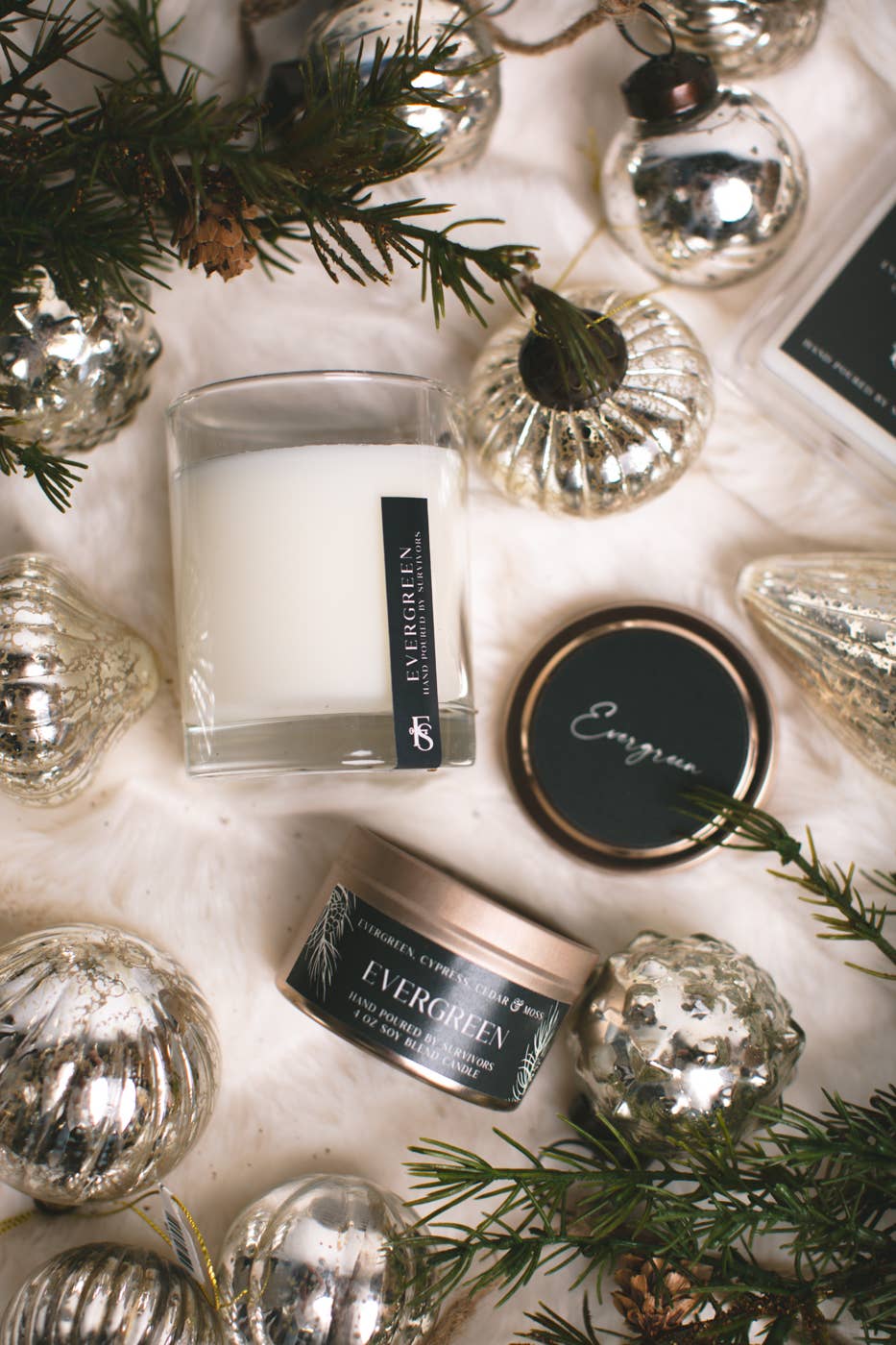 Evergreen 7.5 oz Wooden Wick Candle