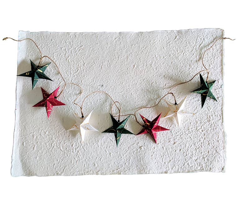 Mulberry Paper Star Garland