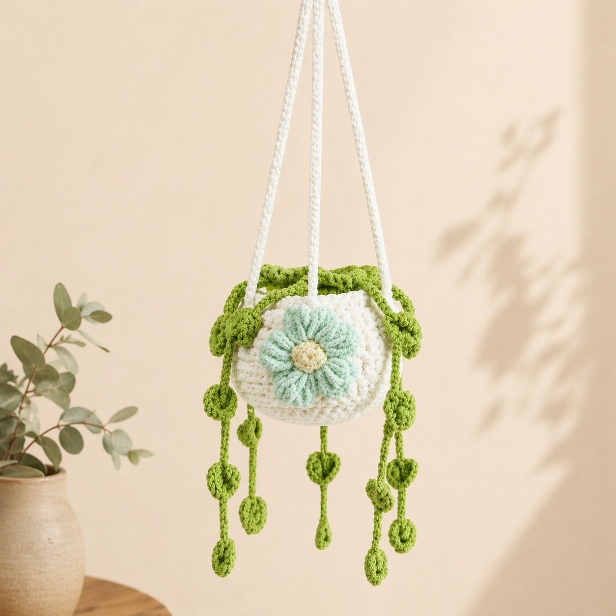 Crocheted Hanging Plant