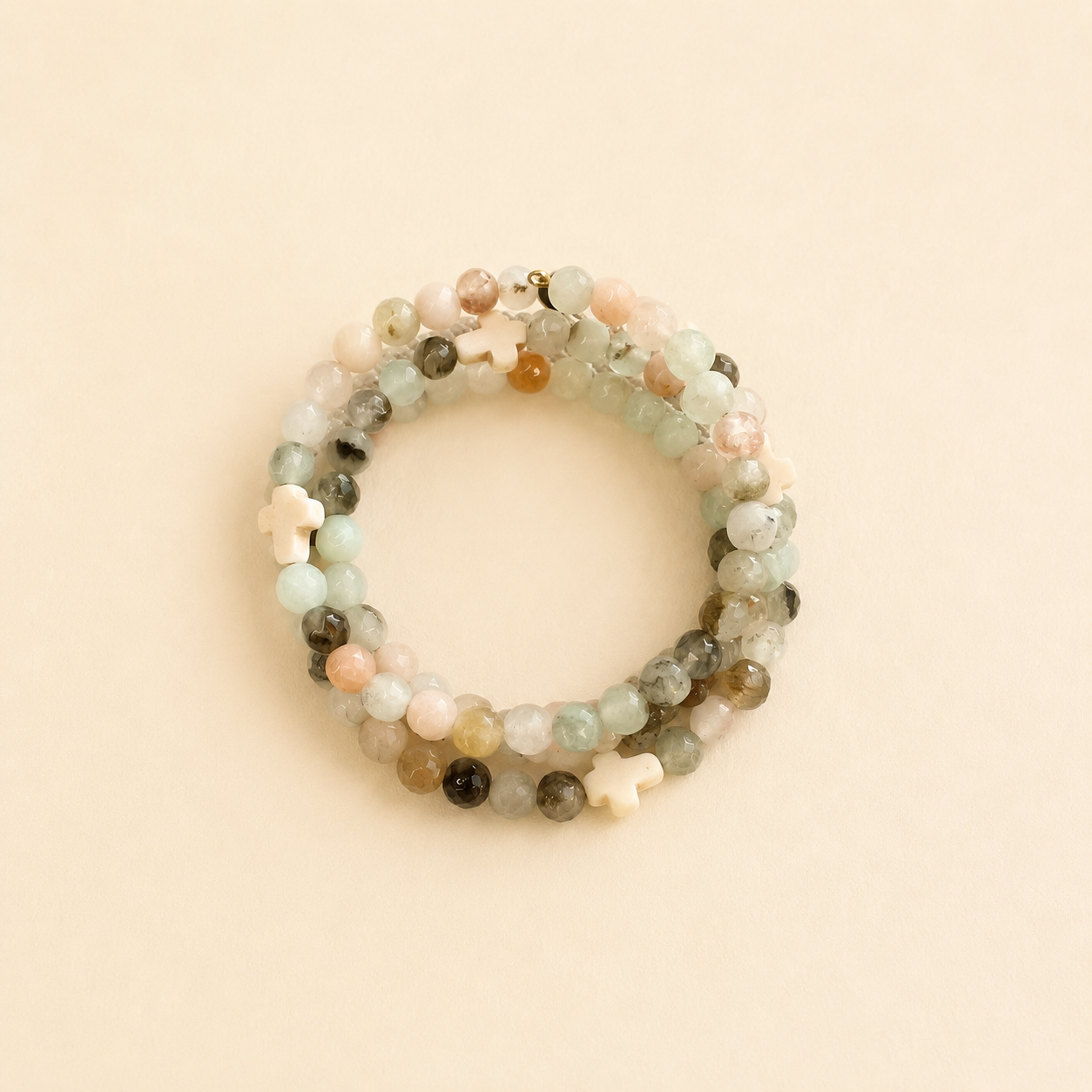 Good Money Bracelet- Pistachio Cross