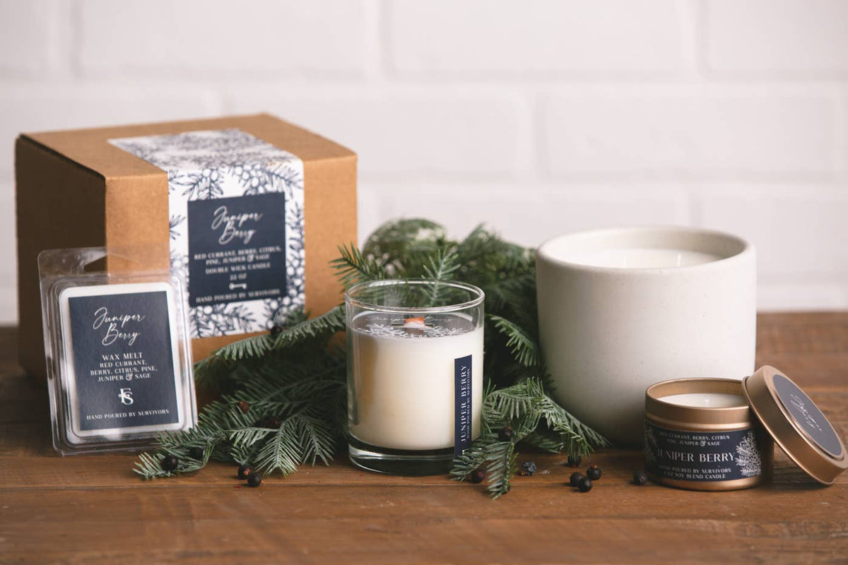 Juniper Berry 4 oz Travel Tin Candle