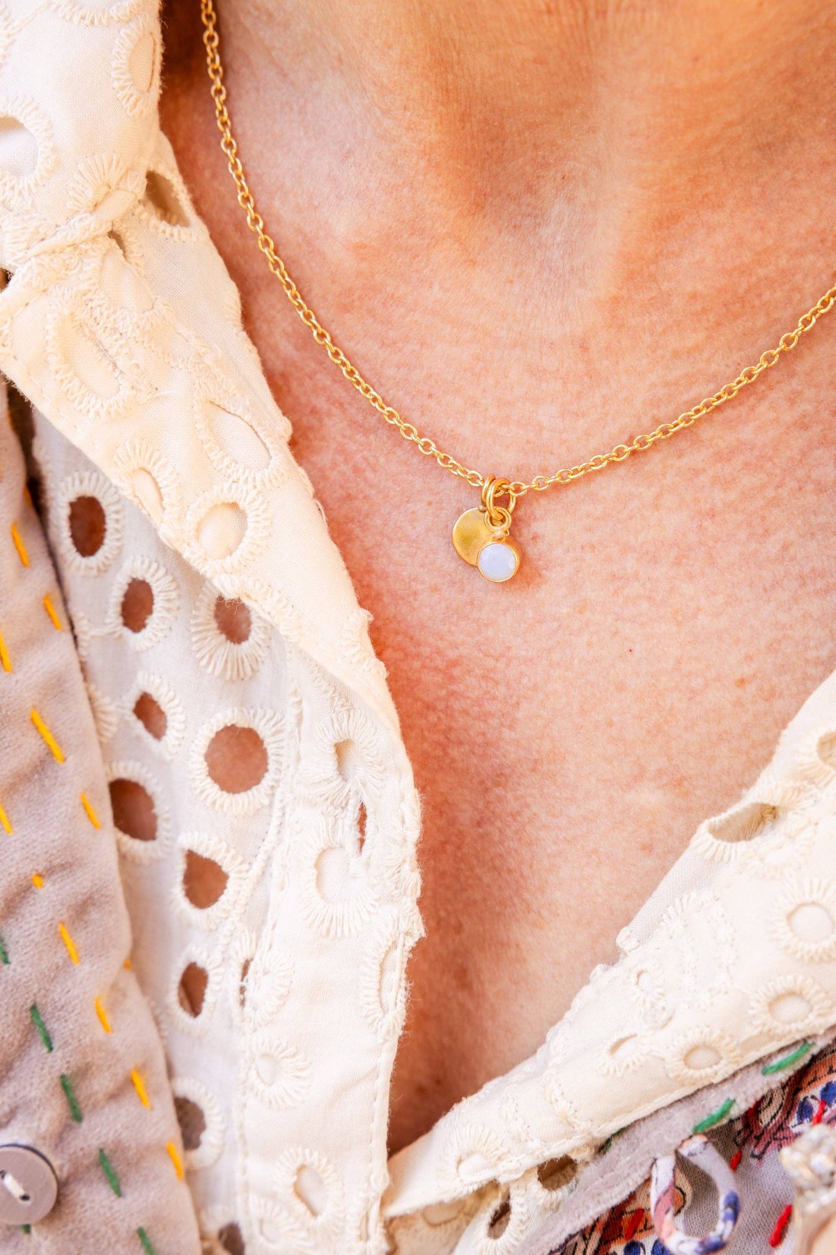 Opal Glow Pendant Necklace