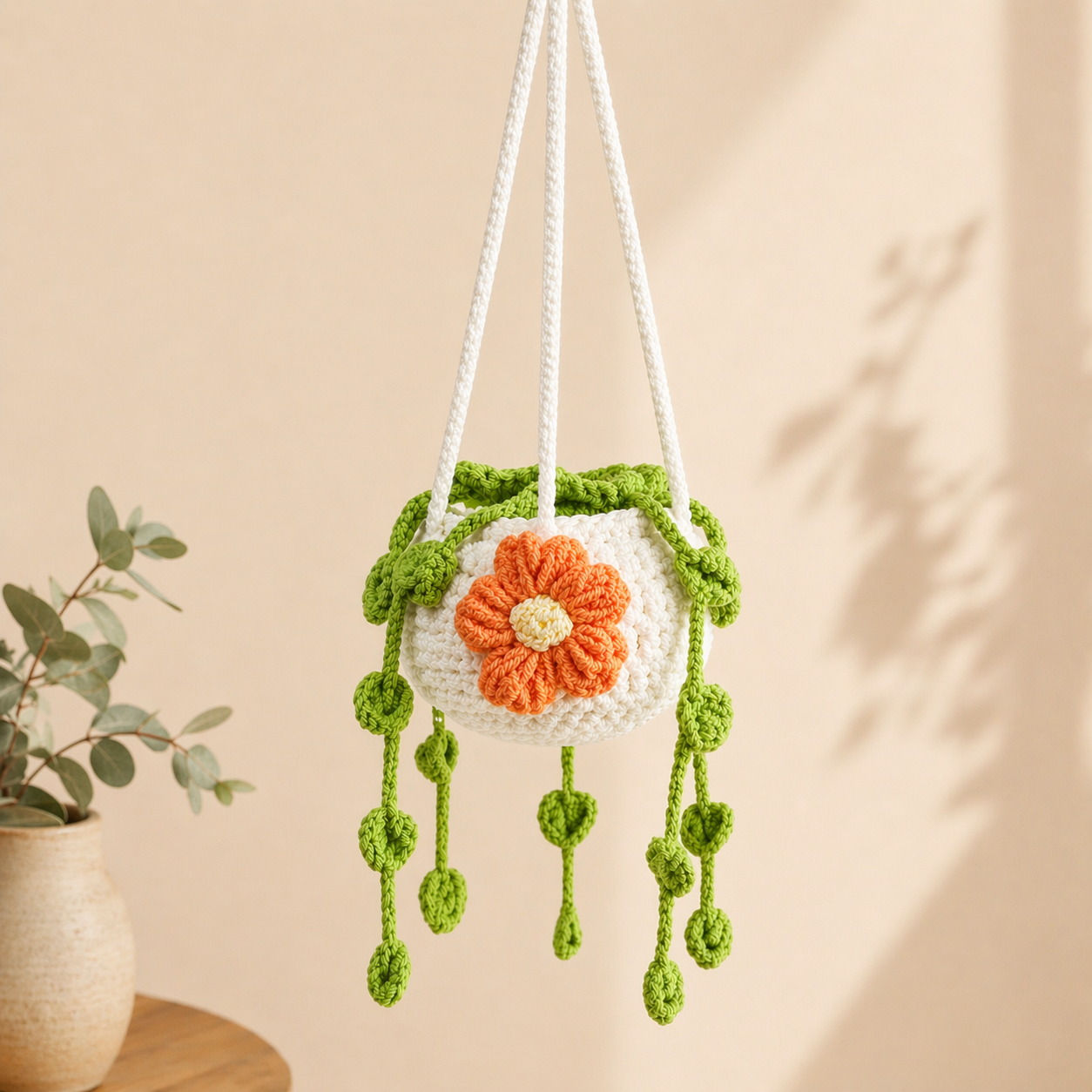 Crocheted Hanging Plant